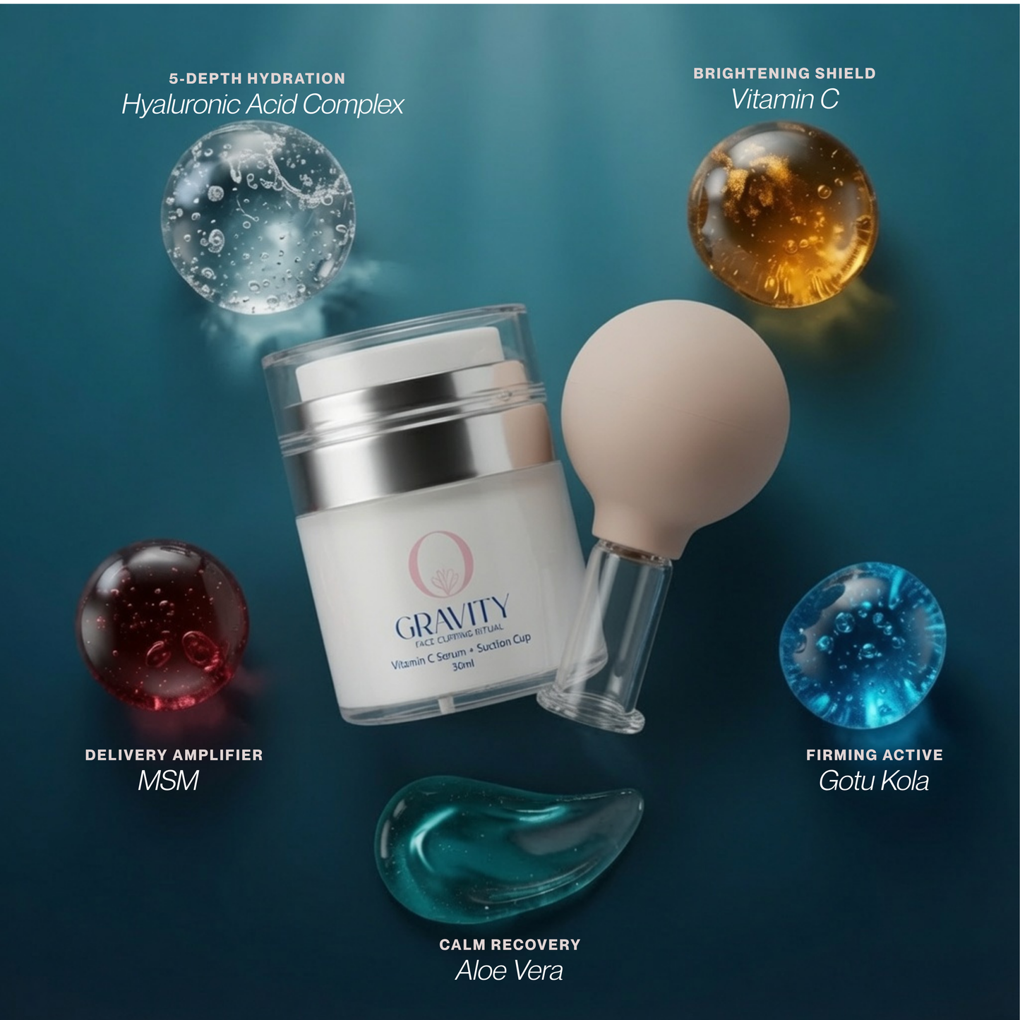Zero Gravity Facial Cupping + Vitamin C Serum Sculpting Ritual 30ml