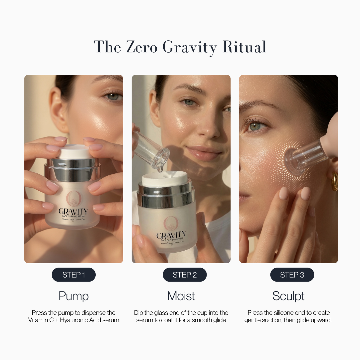 Zero Gravity Facial Cupping + Vitamin C Serum Sculpting Ritual 30ml